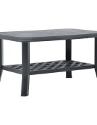 vidaXL Маса за кафе антрацит 90x60x46 см пластмаса
