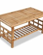 vidaXL Маса за кафе бамбук 90x50x45 cм