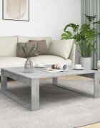 vidaXL Маса за кафе бетонно сива 100x100x35 см инженерно дърво