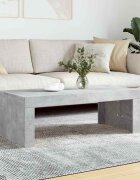 vidaXL Маса за кафе бетонно сива 102x50x36 см инженерно дърво