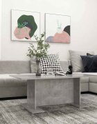 vidaXL Маса за кафе бетонно сива 1035x60x40 см инженерно дърво