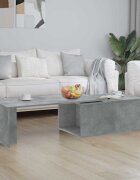vidaXL Маса за кафе бетонно сива 150x50x35 см инженерно дърво