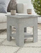 vidaXL Маса за кафе бетонно сива 40x40x42 см инженерно дърво