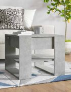 vidaXL Маса за кафе бетонно сива 555x55x45 см инженерно дърво