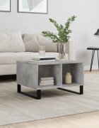 vidaXL Маса за кафе бетонно сива 60x50x365 см инженерно дърво
