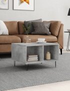 vidaXL Маса за кафе бетонно сива 60x50x365 см инженерно дърво