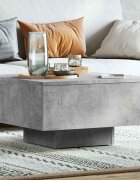 vidaXL Маса за кафе бетонно сива 60x60x315 см инженерно дърво