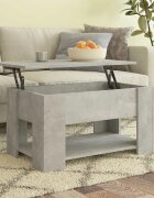 vidaXL Маса за кафе бетонно сива 79x49x41 см инженерно дърво