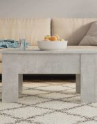 vidaXL Маса за кафе бетонно сива 79x49x41 см инженерно дърво