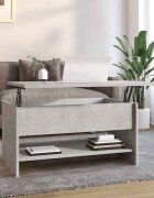 vidaXL Маса за кафе бетонно сива 80x50x40 см инженерно дърво