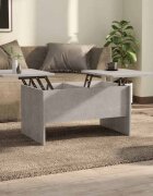 vidaXL Маса за кафе бетонно сива 80x50x425 см инженерно дърво