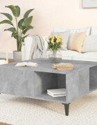vidaXL Маса за кафе бетонно сива 80x80x365 см инженерно дърво