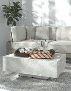 vidaXL Маса за кафе бетонно сива 85x55x31 см инженерно дърво