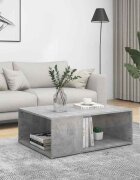 vidaXL Маса за кафе бетонно сива 90x67x33 см инженерно дърво