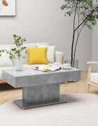 vidaXL Маса за кафе бетонно сива 96x50x45 см инженерно дърво
