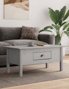 vidaXL Маса за кафе BODO сива 100x55x46 см бор масив