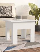 vidaXL Маса за кафе бял 55x55x42 см инженерно дърво