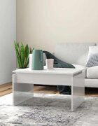 vidaXL Маса за кафе бял гланц 68x50x38 см инженерно дърво