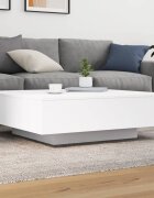 vidaXL Маса за кафе бяла 100x100x31 см инженерно дърво