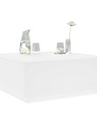 vidaXL Маса за кафе бяла 100x100x40 см инженерно дърво