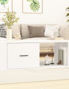 vidaXL Маса за кафе бяла 100x505x35 см инженерно дърво