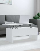 vidaXL Маса за кафе бяла 102x505x465 см инженерно дърво