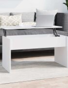 vidaXL Маса за кафе бяла 102x505x525 см инженерно дърво