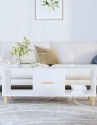 vidaXL Маса за кафе бяла 102x50x40 см инженерно дърво