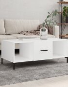 vidaXL Маса за кафе бяла 102x50x40 см инженерно дърво