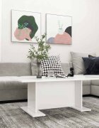 vidaXL Маса за кафе бяла 1035x60x40 см инженерно дърво