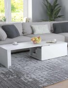 vidaXL Маса за кафе бяла 150x50x35 см инженерно дърво