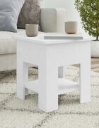 vidaXL Маса за кафе бяла 40x40x42 см инженерно дърво