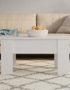 vidaXL Маса за кафе бяла 79x49x41 см инженерно дърво