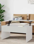 vidaXL Маса за кафе бяла 80x505x415 см инженерно дърво