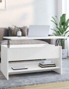 vidaXL Маса за кафе бяла 80x50x40 см инженерно дърво