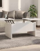 vidaXL Маса за кафе бяла 80x50x425 см инженерно дърво