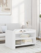 vidaXL Маса за кафе бяла 80x50x50 см инженерно дърво