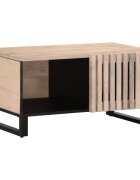 vidaXL Маса за кафе бяла 80x51x40 см масивно мангово дърво