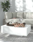 vidaXL Маса за кафе бяла 85x55x31 см инженерно дърво