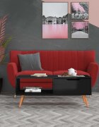 vidaXL Маса за кафе черен гланц 100x495x43 см инженерно дърво
