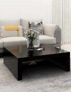 vidaXL Маса за кафе черна 100x100x35 см инженерно дърво