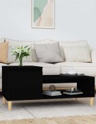 vidaXL Маса за кафе черна 100x50x45 см инженерно дърво