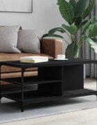 vidaXL Маса за кафе черна 100x50x45 см инженерно дърво