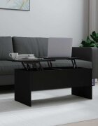vidaXL Маса за кафе черна 102x505x465 см инженерно дърво