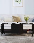 vidaXL Маса за кафе черна 102x50x40 см инженерно дърво