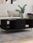 vidaXL Маса за кафе черна 102x50x40 см инженерно дърво