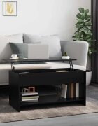vidaXL Маса за кафе черна 102x50x525 см инженерно дърво