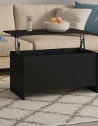 vidaXL Маса за кафе черна 102x555x525 см инженерно дърво