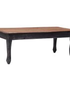 vidaXL Маса за кафе черна 120x60x45 см махагоново дърво масив