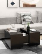 vidaXL Маса за кафе черна 60x60x38 см инженерно дърво